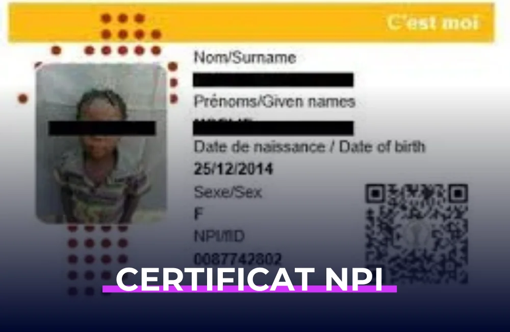 Certificat NPI